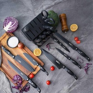 Black Knife Set，19 Piece Kitchen Knife Set with Knife Holder and Knife Sharpener The Knife Block Set