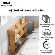Space-saving 3-tier storage shelf, compact bedside decorative wooden shelf MoZi - TB011