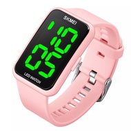 Jam Tangan Pria Wanita Fashion Korea LED Watch d30mm Rubber Water Resist 1873