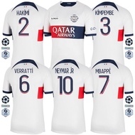 PSG Away Jersey 23/24 Football Kit Custom Name 2023 2024 Soccer Team Shirt