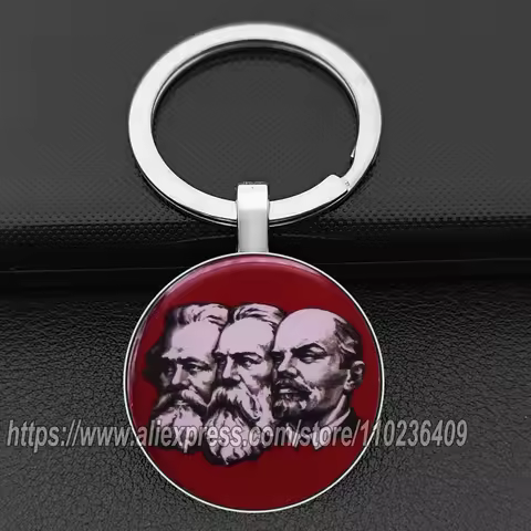Marx Engels and Lenin Keychains Socialist Communist Keyring USSR Soviet Gift