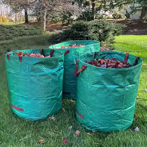 500L Garden Waste Bag Reusable Leaf Bag Yard Waste Bag Lawn Yard Bag for Loading Garden Leaves Trash