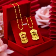 Women man 916 gold Abacus Pendant/Emas loket 916 Ingot Abacus