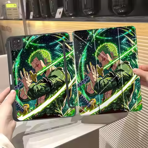 OneS P-ieceS Roronoa Zoro Tablet Case For iPad Pro 11th 10th 9th 8th 7th 12.9inch Pro 2025 Air 4 5 M