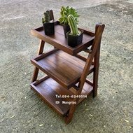 Teak Wood Shelf Made From Real Wood. Oak Polishing (Foldable)