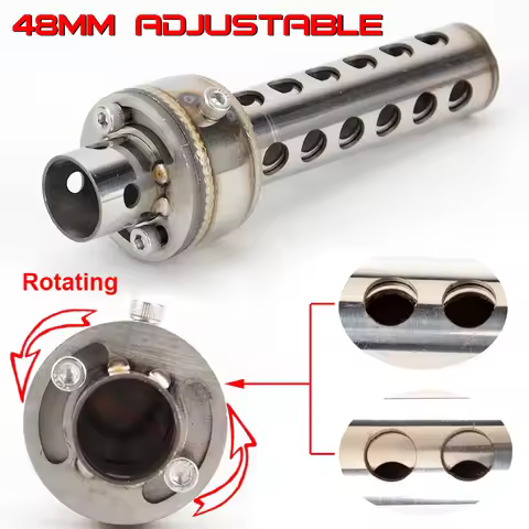 48mm Adjustable Motorcycle Auto Exhaust DB Killer Muffler Silencer Escape Sound Reducer for Yoshimur