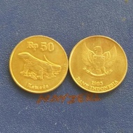 uang lama koin kuno Indonesia rp. 50 komodo tahun campur untuk koleksi