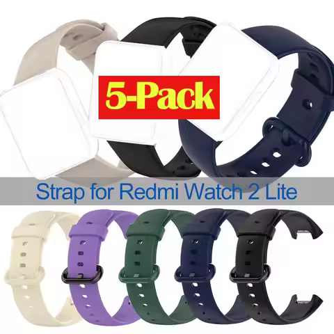5 Pack Mixing Colors Redmi Watch 2 Lite Bands Compatible with Silicone Strap For Xiaomi mi Watch 2Li