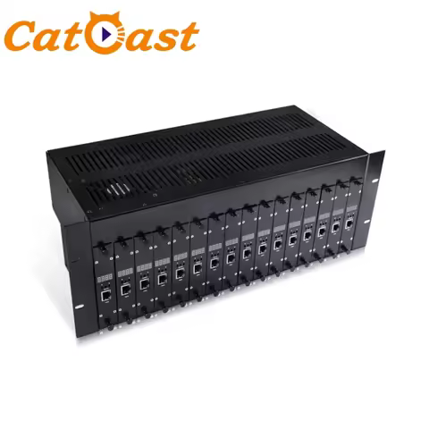 16-Channel HD MI ATSC QAM Encoder Modulator MPEG2 Encoding 16-in-1 Digital Cable TV RF Modulator