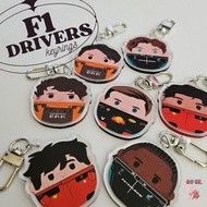 F1 FORMULA 1 Driver - Acrylic Bag Charm / Keychain / Keyring [Charles Leclerc Gift Chibi]