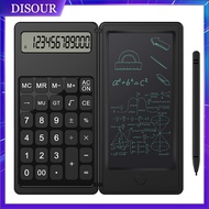 Calculator with 6 inch LCD writing tablet with stylus 12-digit display, digital drawing tablet foldable daily and office handheld computer