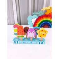 Toywoo wooden ice cream blister toy