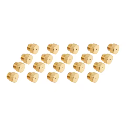 20Pcs M5x0.5mm/0.68mm Brass Jet Nozzles for Propane LPG Gas Pipe Water Heater DIY Burner Parts LP Ga