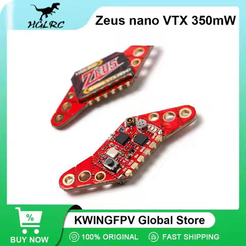 HGLRC Zeus nano VTX 350mW FPV 5.8G 2.4g 40CH Built-in Microphone 16/20/25.5mm Hole Size For RC FPV T