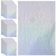 Glitter Self Adhesive Stickers Holographic Transparent Lamination 10 Sheets Films Rainbow Easy Cut M