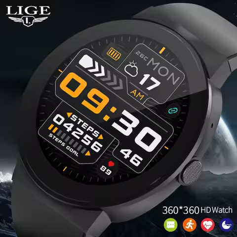 LIGE Smart Watch Health Sports Sleep Monitoring Bluetooth Call IP67 Waterproof Clearance Sale Men's 