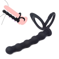 Penis Cock Ring Double Penetration Anal Dildo Plug Sex Toys Couples Toys