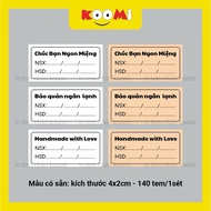 [ AVAILABLE ] Decal Sticker with Production Date (NSX) and Expiry Date (HSD)