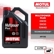 MOTUL Multipower Plus 0W20 5W30 10W40 4L Minyak Enjin Technosynthese SP