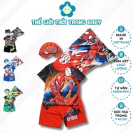 [BST] Spider superman suit for boys from 2 years old - 5 years old Hulk, Spiderman, Batman, Captain Gown + Mask BN189