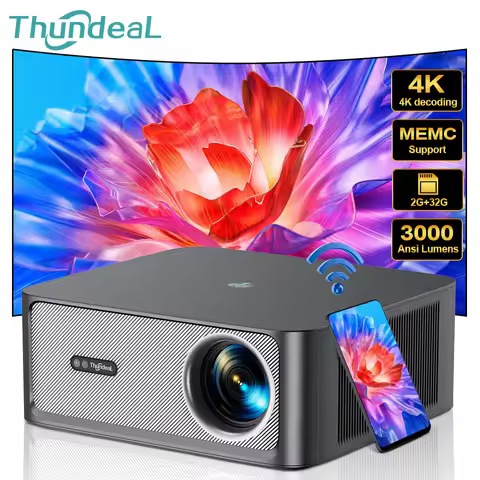 ThundeaL TD98Pro Full HD 1080P Projector TD98 Pro 4K Video WiFi Android 32G 3000 Ansi Theater Cinema