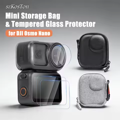 For DJI Osmo Nano Ultra-Clear Screen Protector Tempered Glass Film Mini Storage Bag for DJI Osmo Nan