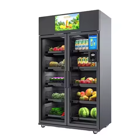 【Best-selling】TCN 24/7 Self-Service Fridge Vending Machine Big Capacity Smart Combo Vending Machine
