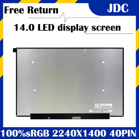 For Yoga Slim 7 Pro-14ACH5 14IHU5 14ITL5 LCD Screen Panel M140NWHE R0 NV140DRM-N61 2.2K 2240*1400 Di
