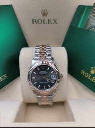 31mm 全新現貨 278271-0018 Oyster Perpetual Datejust 31腕錶永恒玫瑰金及蠔式鋼款，搭配石板灰色錶面及紀念型（Jubilee）錶帶。