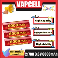 VAPCELL 21700 Battery Cells F60 3.6V 6000mah High Capacity Lithium-ion Cylindrical Actual storage ca