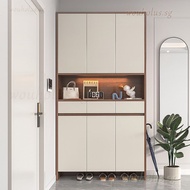 Modern Minimalist Entryway Shoe Cabinet – 3-Tier Design with LED Light for Home Use
