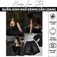 LONG RIBBED DEMIN JEANS