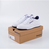Reebok Club c85 White Navy Shoes 100% Authentic