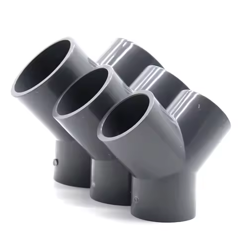 2~20pcs I.D 20~63mm PVC Pipe Connector Plastic Y-type Tee Joints Aquarium Fish Tank Water Water Supp