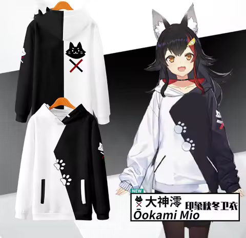 Ookami Mio Hololive VTuber Role Playing Hoodie 3D Print Men Women Anime Sweatshirt Pullover Autumn/W
