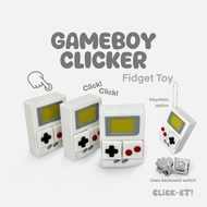 CLICK-ET! Gameboy Clicker Keychain by Slycelab 2Buttons 3D Printed Cute Fidget Toy for Stress Relief