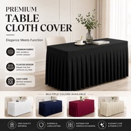 4Ft/6Ft Folding Table Skirting Table Cloth Cover Hotel Banquet Wedding Party Activity Table Decorate