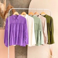 KATUN Soura rayon cotton blouse/stacked blouse/ruffle blouse