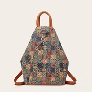 Trendy Cork Multi-element Casual Backpack  Cultural and creative merchandise backpack with bark prin