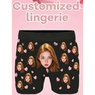 Customizable Couple's Intimate Panties with 3D Printed Photo - Upload Your Sweet Moments