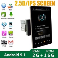 2 DIN Rotating Screen Universal Android 9.1 Car Radio GPS Player Radio 10 Inch Car Audio GPS 2G RAM 16G ROM Host