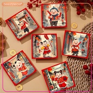 6pcs Chinese Red Envelopes Cartoon Panda 2025 New Year Red Envelopes Spring Festival Lucky Money Poc