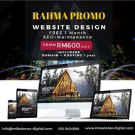 Free Domain & Hosting - Website Design Service Rahma Promotion 2023