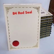 【1PACK=100 SHEET ! ! !】Lucky Star/Aplus A4 Certificate Paper With Red Seal 160GSM / Kertas Sijil Bin