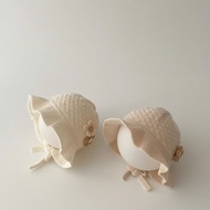 Floral wool hat for babies from 3 months to 2 years old (38-48cm) - ML005