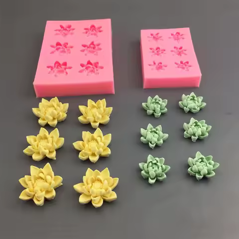 Lotus Flower Leaf Fondant Silicone Mold For Cake Decoration Cupcake Topper Chocolate Candy Gum Paste