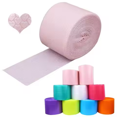 0.2*6M Lovely Thicked Heart Shape Bubble Wrap Shockproof Packaging Buffer Buffer Packaging Bubble Pa