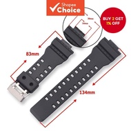 Trendy New Black Resin Strap for Casio G-SHOCK GA-100 GA140 GD-100 G-8900 Men Glossy TPU Sports Wate