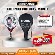 Padel Carbon Fiber Pink Racket Quality Padel Cwin Racket/ with free bag Padel Racket and bag