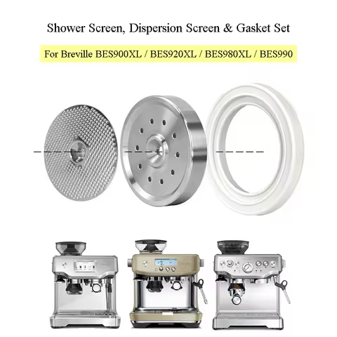 Stainless Steel Shower Screen, Silicone Gasket & Dispersion Screen Kit for Breville BES900 / 920 / 9
